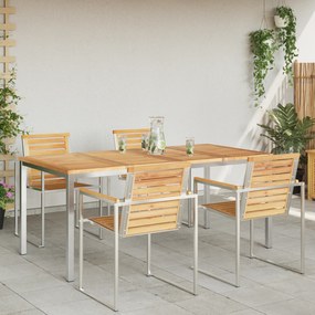 vidaXL Τραπέζι Εξωτερικού Χώρου 180x90x75 cm Μασίφ Ξύλο Teak