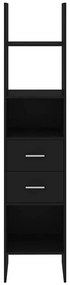 vidaXL Βιβλιοθήκη Μαύρη 40 x 35 x 180 εκ. από Επεξ. Ξύλο