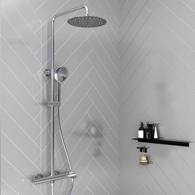 Orabella Aspen 10432 Chrome - Στήλη ντους με μπαταρια 2 εξοδων