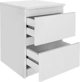 Κομοδίνο Breve Megapap χρώμα λευκό 39,8x41,8x55εκ.