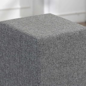 Σκαμπώ Kare Megapap υφασμάτινο χρώμα γκρι 40x40x40εκ.