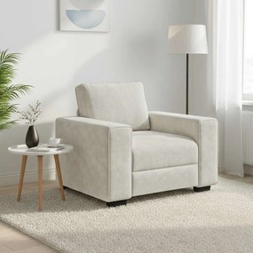 vidaXL Πολυθρόνα-Καναπέ-Κρεμ 100x77x82 εκ. Βελούδο