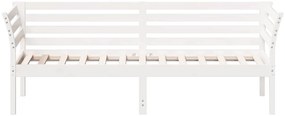 vidaXL Κρεβάτι ημέρας χωρίς στρώμα Λευκό 75x190 cm Στερεό ξύλο πεύκο