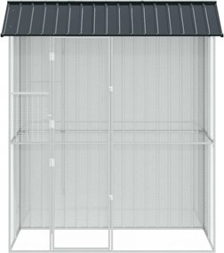 vidaXL Κλουβί Πουλιών Ανθρακί 215 x 110 x 247 εκ.