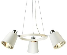 Φωτιστικό Οροφής EG213P63WH 3ΧΕ14 D63XH100 White Aca Decor Metal, Fabric