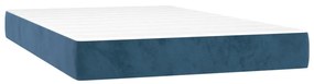vidaXL Στρώμα με Pocket Springs Σκούρο Μπλε 120x200x20 εκ. Βελούδινο