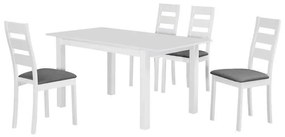 Set (Τρ.120+30x80cm+4 Καρ) Άσπρο MILLER