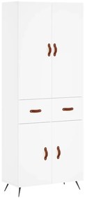 vidaXL Ντουλάπι Λευκό 69,5x34x180 εκ. από Επεξεργασμένο Ξύλο