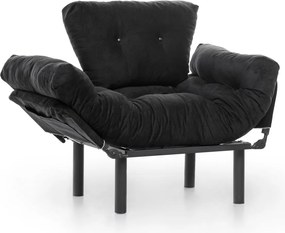 Πολυθρόνα Nitta - Χρώμα Μαύρο - 95x70x85εκ