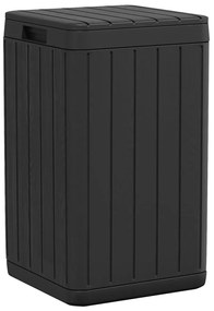 vidaXL Κάδος Απορριμμάτων Εξ. Χώρου Ανθρακί 38x38x65 εκ. Πολυπρ/λένιο