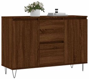 vidaXL Μπουφές Καφέ Δρυς 101,5 x 35 x 70 εκ. από Επεξεργασμένο Ξύλο