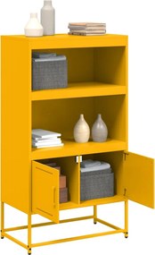 vidaXL Ραφιέρα Μουσταρδί 68,5x38,5x123,5 εκ. από Ατσάλι