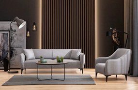Τριθέσιος Καναπές Γκρι BELISSIMO 95x220x67