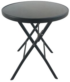 Τραπέζι Μεταλλικό ArteLibre Πτυσσόμενο TAURUS Μαύρο Φ60x70cm