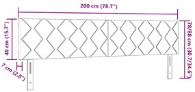 vidaXL Υφασμάτινο Κεφαλάρι Geometric με κεφαλάρι Μαύρο 200 cm ύφασμα