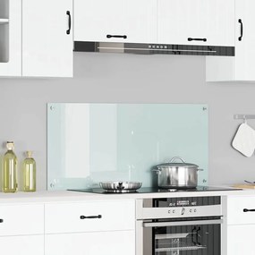 vidaXL Κουζίνα Πλακάκι Λευκό 110x50x0,6 εκ. Από Γυαλί
