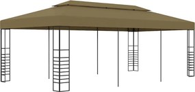 vidaXL Κιόσκι 6 x 3 x 2,7 μ. Taupe 180 γρ/μ²