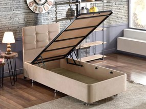 Single Bed Base &amp; Headboard Polo - Light Brown (90 x 190) Light Brown