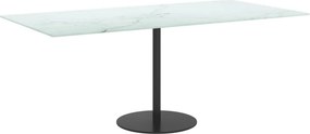 vidaXL Επιφάνεια Τραπεζιού Λευκή 100x50εκ 6χιλ Ψημ. Γυαλί Μαρμ. Σχέδιο