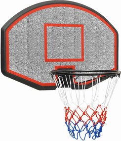 vidaXL Ταμπλό Μπασκέτας Μαύρο 71x45x2 εκ. από Πολυαιθυλένιο