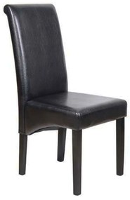 Καρέκλα Maleva-H Brown E1206 44X61X100 cm Σετ 2τμχ Wood, Technoderma