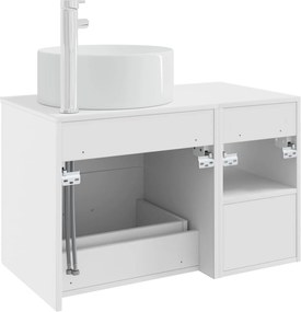 vidaXL Σετ Επίπλων Μπάνιου 2 pcs Λευκό Επεξεργασμένο Ξύλο