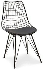 Καρέκλα Taj 058-000024 49x58x88,5cm Black