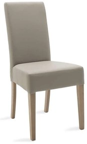Καρέκλα Ditta 047-000034 53x50x88cm Light Grey Wood, Technoderma
