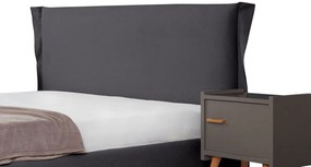 Επενδυμένο Κρεβάτι Paris-Anthraki-90 x 200-Ξύλα Ελάτου