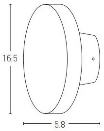 Απλίκα Φωτιστικό Τοίχου 16,5cm LED 8W IP65 3000K Zambelis-E305-Μαύρο E305
