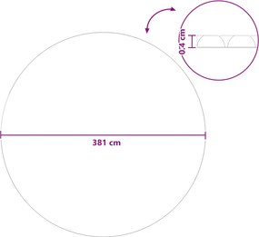vidaXL Ηλιακή Κάλυψη Πισίνας Βαρέως Τύπου Μαύρο Ø 381 εκ 200 μμ PE