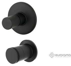 Eurorama RES PRO Μίκτης εντοιχισμού &amp; La Torre εκτροπέας περιστροφικός 2 εξόδων Black Matt