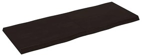 vidaXL Επιφ Τραπεζιού Αν Καφέ 140x50x(2-4)εκ.Ακατέργ. Μασίφ Ξύλο Δρυός