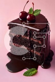 Σετ των 2 Intra Συλλεκτικό Ξύλινο Παζλ Plywood 4mm - Φέτα κέικ σοκολάτας Decadent Σε Ξύλινο Κουτί - Διαστάσεις: 10x10 cm – 25 κομμάτια