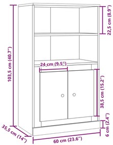 ΝΤΟΥΛΑΠΙ ΌΨΗ ΠΑΛΑΙΟΥ ΞΥΛΟΥ 60 X 35,5 X 103,5 ΕΚ. ΕΠΕΞ. ΞΥΛΟ 857147