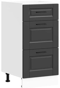 vidaXL Βάση Κουζίνας "Porto" Μαύρο από Μηχανικά Επεξεργασμένο Ξύλο