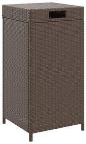 vidaXL Κάδος Απορριμάτων Καφέ 40 x 40 x 80 εκ. από Συνθετικό Ρατάν