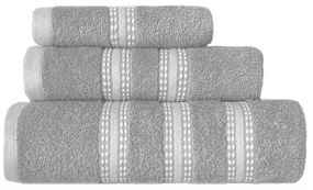 Πετσέτες Promise (Σετ 3τμχ) Grey Nef-Nef Towels Set 70x140cm 100% Βαμβάκι