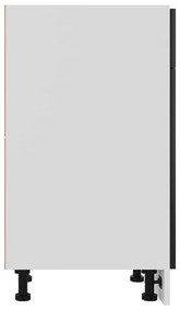 Ντουλάπι με Συρτάρι Μαύρο 30x46x81,5 εκ. Επεξ. Ξύλο - Μαύρο