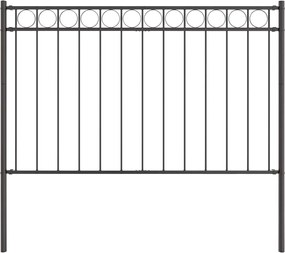 vidaXL Στοιχείο Φράχτη Γκρι 170 x 150 εκ. Ατσάλι