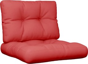 vidaXL Μαξιλάρια Παλέτας 2 τεμ. Κόκκινα Υφασμάτινα