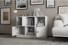 Stewehome Κονσόλα με ράφι και ντουλάπι Λευκό 40x98x72 cm