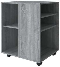 vidaXL Ντουλάπι Με Ροδάκια Γκρι Sonoma 60 x 53 x 72 εκ. Επεξεργ. Ξύλο