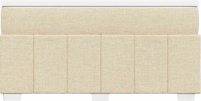 vidaXL Κρεβάτι Boxspring με Στρώμα Κρεμ 140x190 εκ. Υφασμάτινο