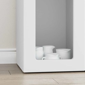 vidaXL Πλαϊνό γραφείο Λευκό 59 x 35 x 100,5 εκ Επεξεργασμένο ξύλο