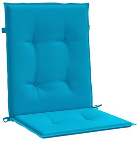 Μαξιλάρια Καρέκλας Κήπου με Πλάτη 2 τεμ. Μπλε 100x50x3 εκ. - Μπλε