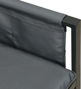 vidaXL Σετ Τραπεζαρίας Κήπου 2 Τεμαχίων Ανθρακί από Ατσάλι