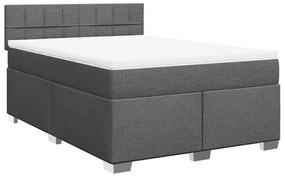 ΚΡΕΒΑΤΙ BOXSPRING ΜΕ ΣΤΡΩΜΑ ΣΚΟΥΡΟ ΓΚΡΙ 160X200 ΕΚ ΥΦΑΣΜΑΤΙΝΟ 3285940