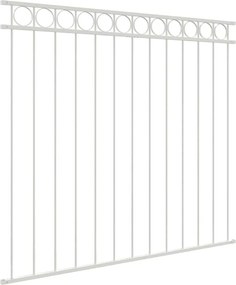 vidaXL Στοιχείο Φράχτη Λευκό 170 x 120 εκ. Ατσάλι