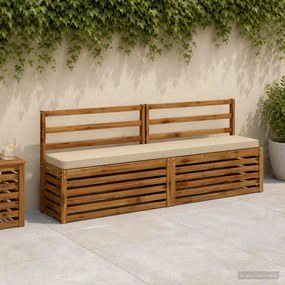 vidaXL Μαξιλάρια Πάγκου 2 Τεμαχίων VUGHT 2 pcs 100% Πολυεστέρας Μπεζ